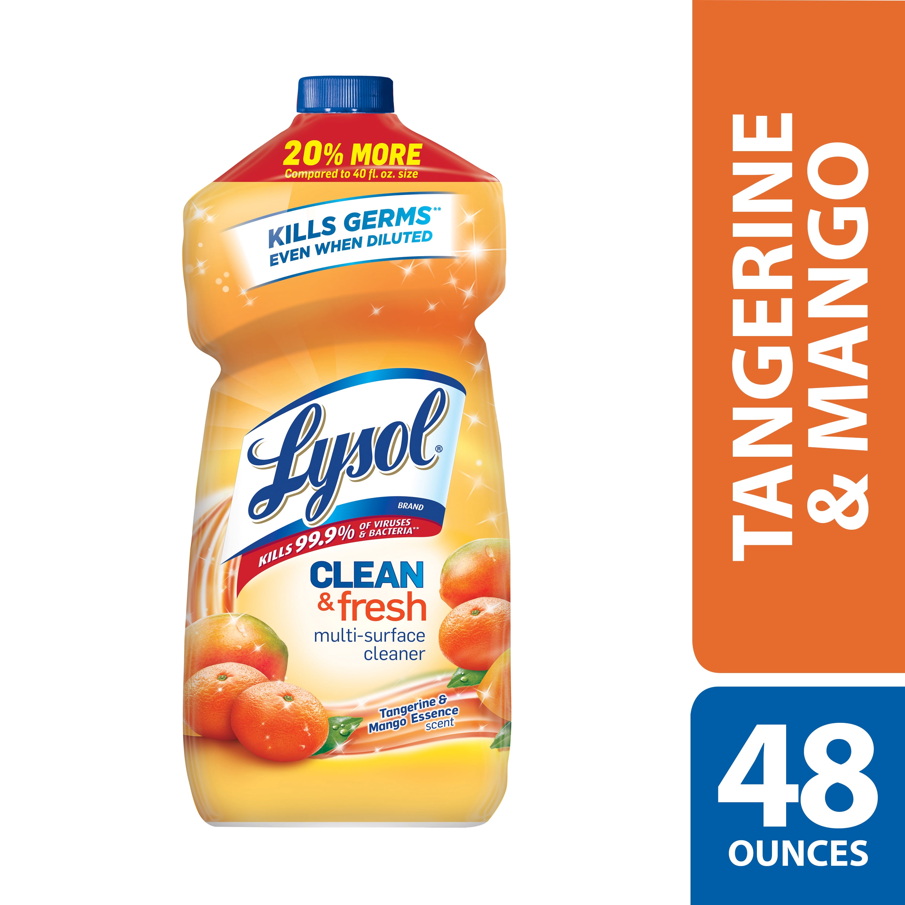  Lysol Clean & Fresh Multi-Surface Cleaner, Tangerine & Mango,  40oz : Health & Household