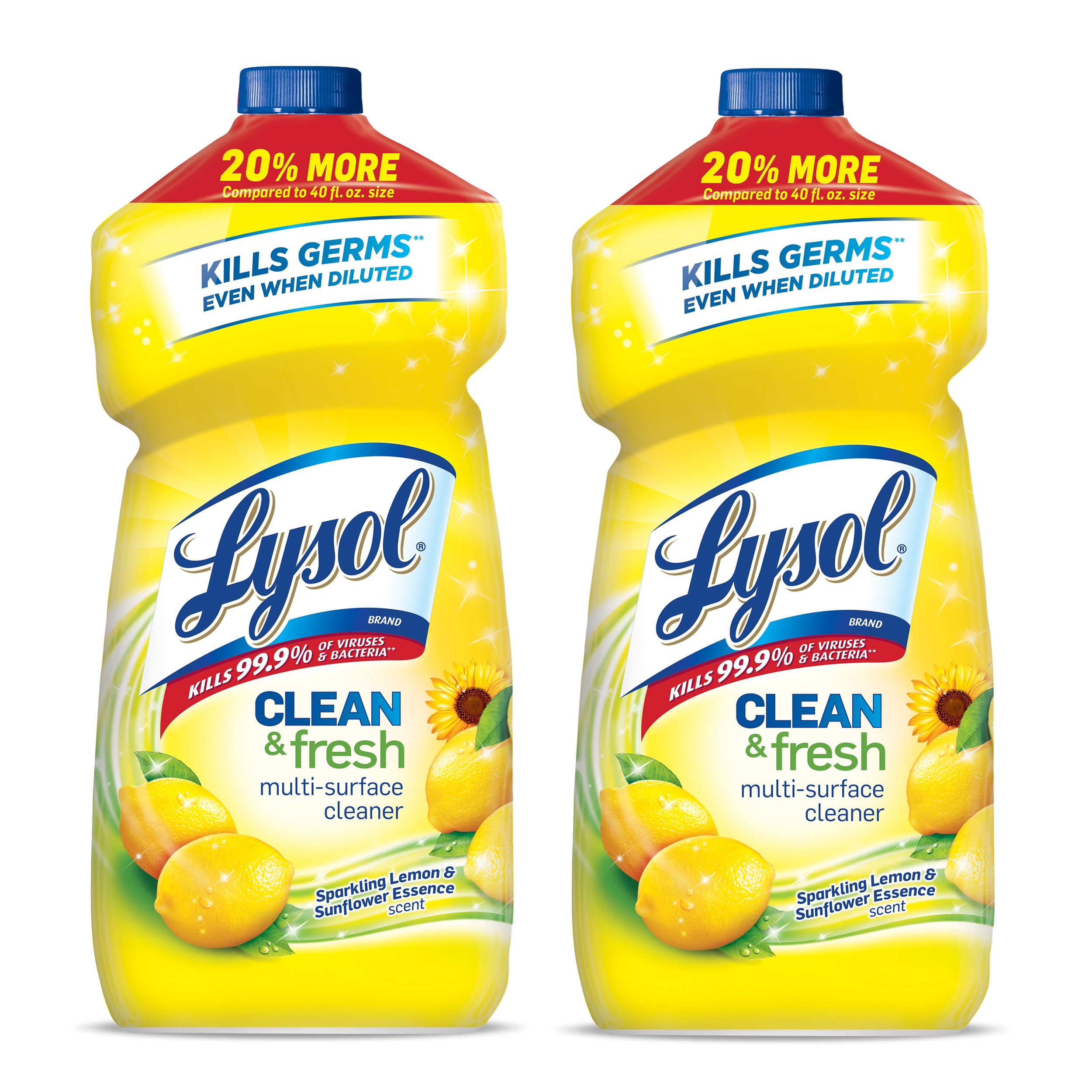Lysol Clean and Fresh MultiSurface Cleaner, Lemon Sunflower Scent, 48