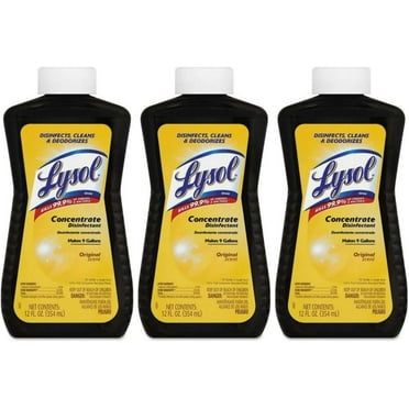 Lysol Concentrate All Purpose Cleaner Disinfectant, 12 Ounce Pack of 3