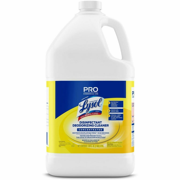 Disinfectant Deodorizing Cleaner Concentrate, Lemon Scent, 128 oz Bottle Disinfectant Deodorizing Cleaner Concentrate, Lemon Scent, 128 oz Bottle