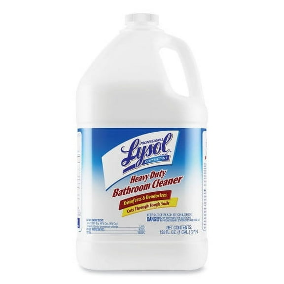 Lysol Disinfectant Heavy-Duty Bathroom Cleaner Concentrate, Lime, 1 gal Bottle, Each