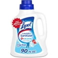 thumbnail image 1 of Lysol Disinfectant Laundry Sanitizer & Scent Booster, Laundry Detergent Additive, Color Safe Bleach Alternative, Laundry Odor Eliminator, Kills Bacteria & Viruses, Crisp Linen Scent, 90 Fl Oz, 1 of 5