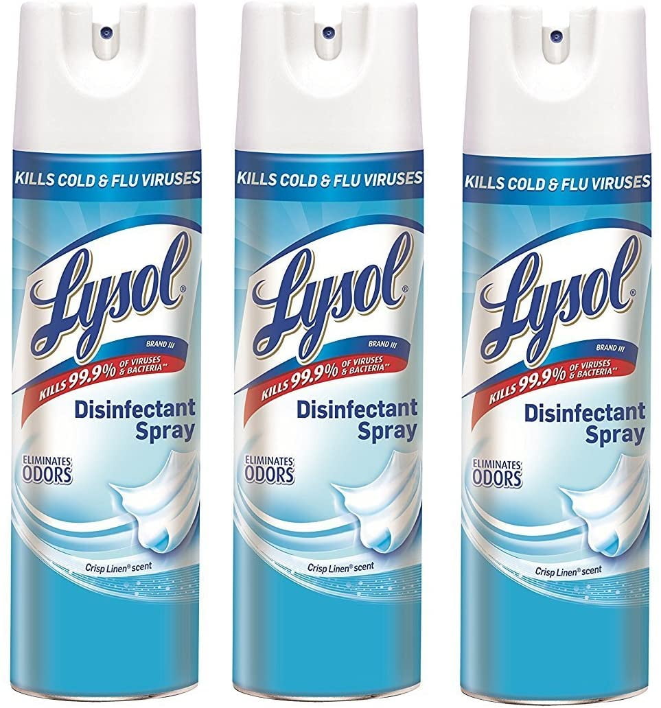 Lysol Disinfectant Spray, 19 oz. each, Pack of 3.
