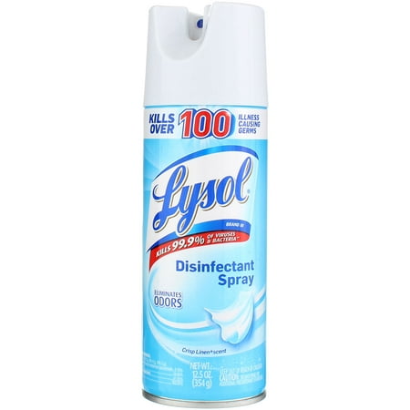 Lysol Disinfectant Spray Aerosol, Crisp Linen, 12.5 oz (3 pack) (Bundle)