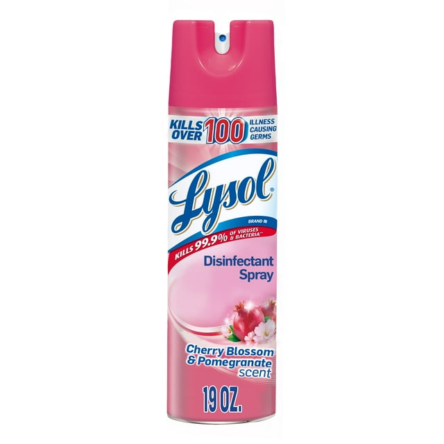 Lysol Disinfectant Spray, Cherry Pomegranate, 19oz, Tested and Proven to Kill COVID19 Virus