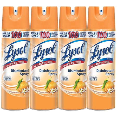 Lysol Disinfectant Spray, Citrus Meadows, 76oz 4X19oz
