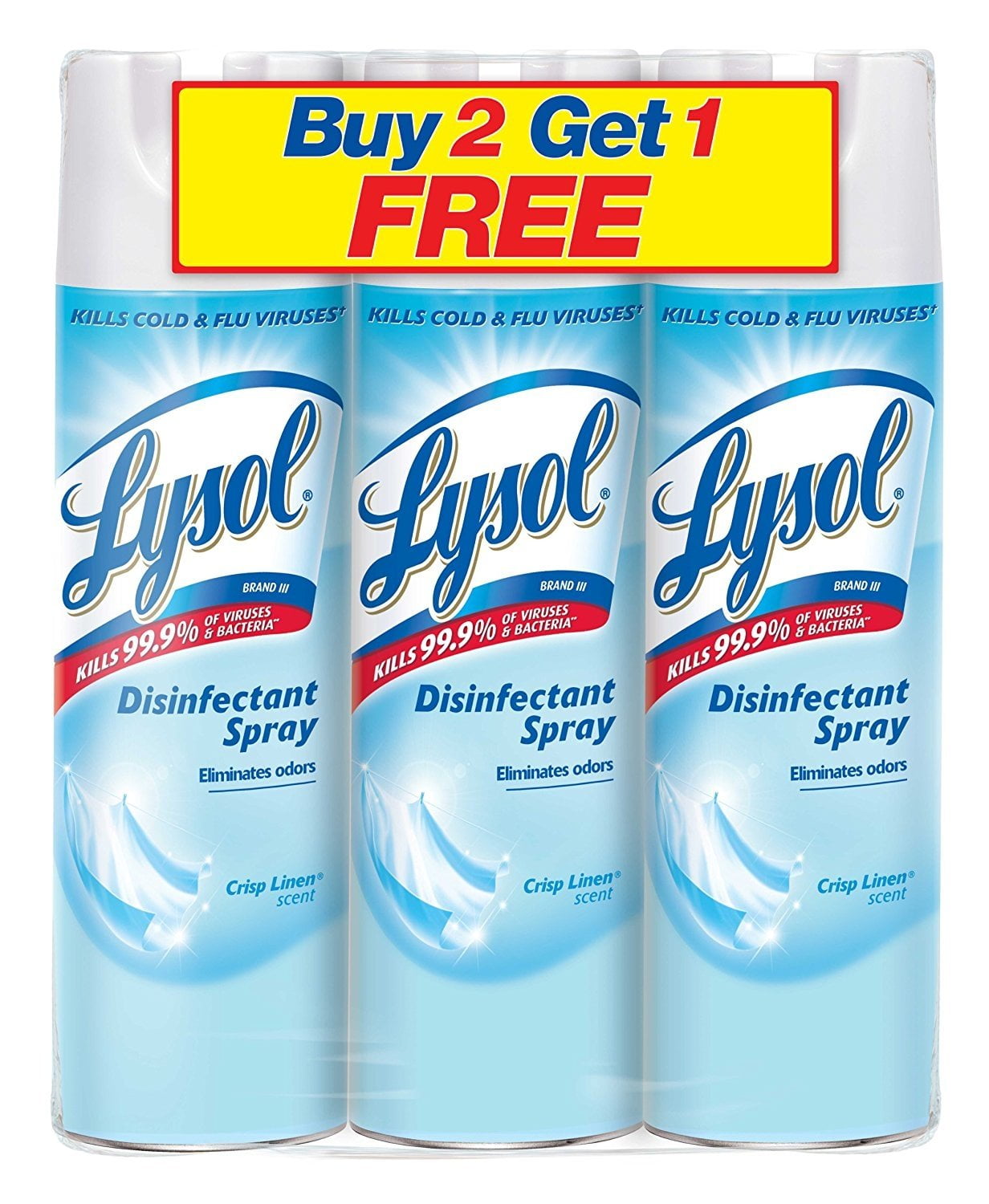 Lysol Disinfectant Spray Crisp Linen, 114oz (6X19oz)
