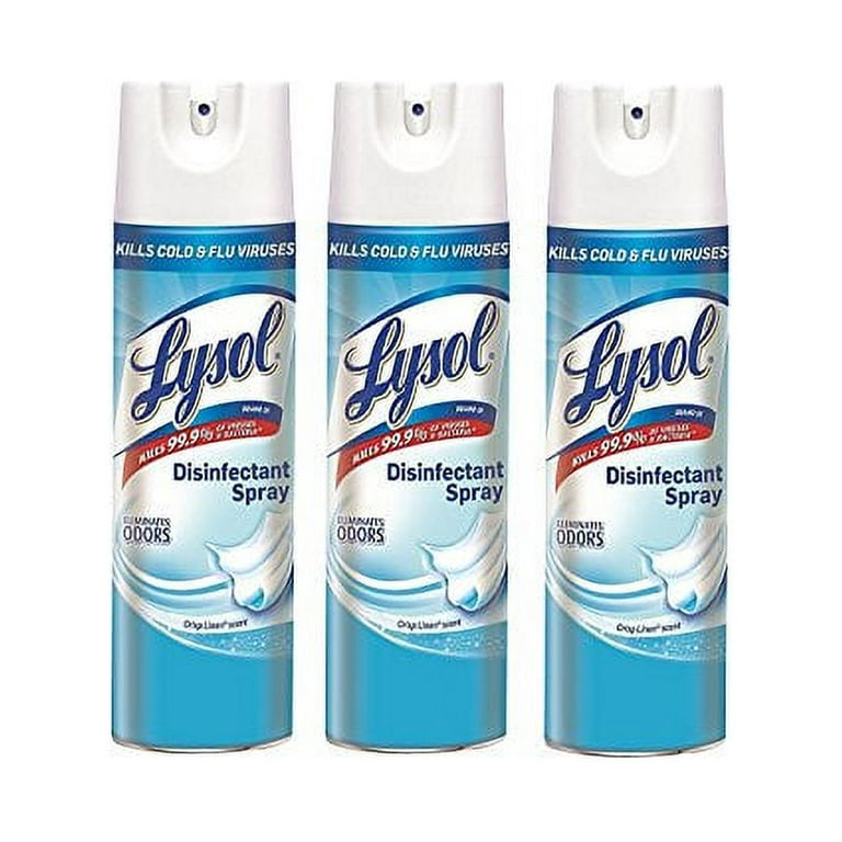 Lysol Disinfectant Spray Crisp Linen 19 oz 3 Count Walmart