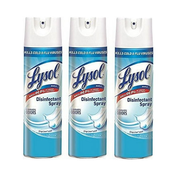 Lysol Disinfectant Spray, Crisp Linen, 19 oz, 3 Count