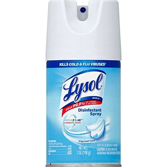 Lysol Disinfectant Spray, Crisp Linen, 7 Ounce (Pack Of 2)