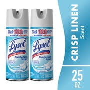 Lysol Disinfectant Spray, Sanitizing and Antibacterial Spray, Deodorizer, Crisp Linen, 12.5 oz Pack of 2