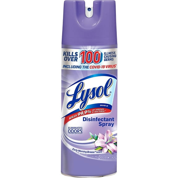 Lysol Disinfectant Spray, Early Morning Breeze - 12.5 Oz, 2 Pack