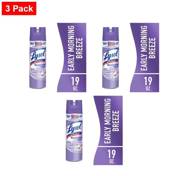 Lysol Disinfectant Spray Early Morning Breeze 19 oz - 3 Pack