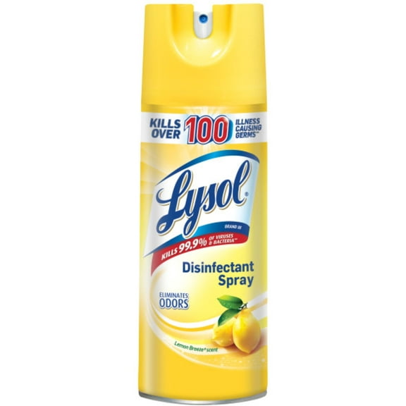 Lysol Disinfectant Spray, Lemon Breeze, 12.5 oz (Pack of 4)