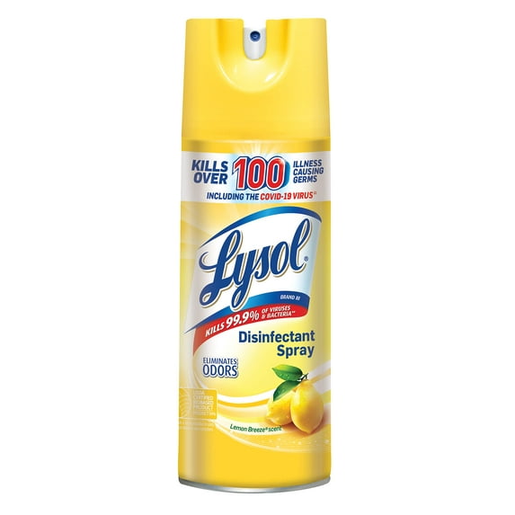 Lysol Disinfectant Spray, Lemon Breeze, 12.5Oz (Pack Of 3)