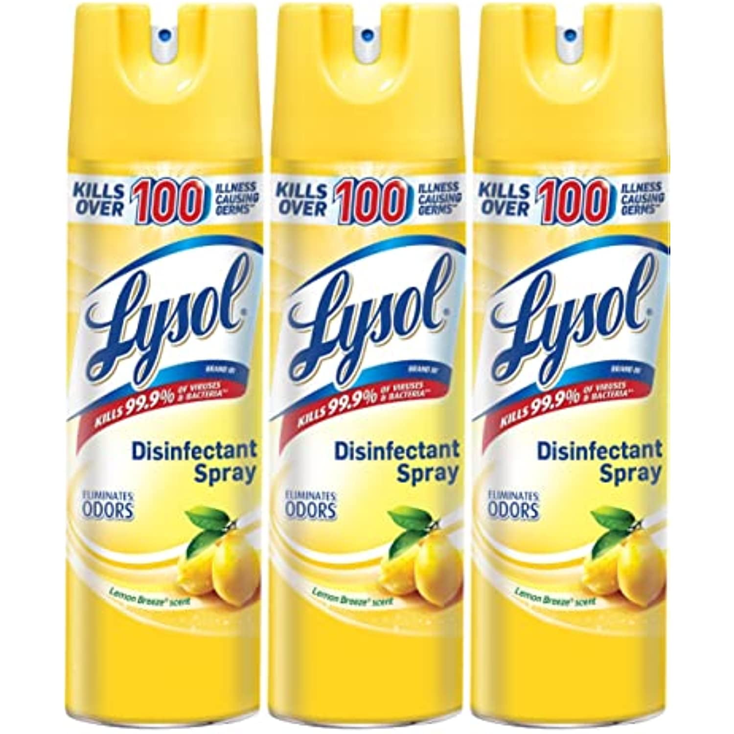 Lysol Disinfectant Spray, Lemon Breeze, 19 Ounce (Pack Of 3)