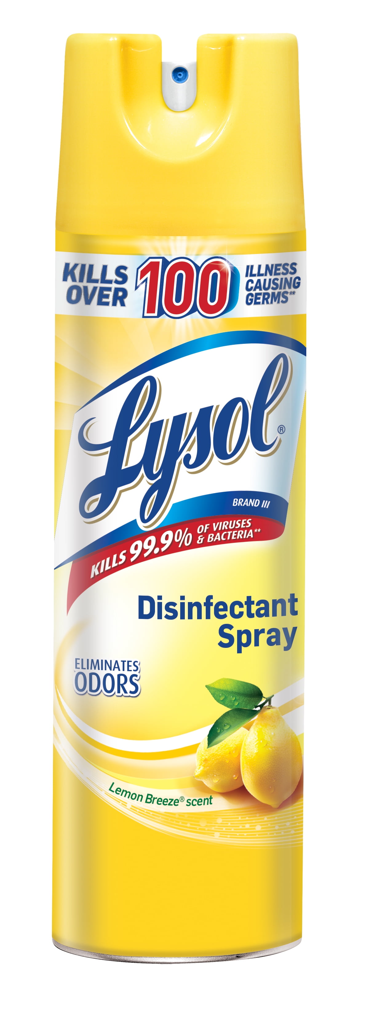 Lysol Disinfectant Spray, Sanitizing and Antibacterial Spray, For Disinfecting and Deodorizing, Lemon Breeze, 19 oz.