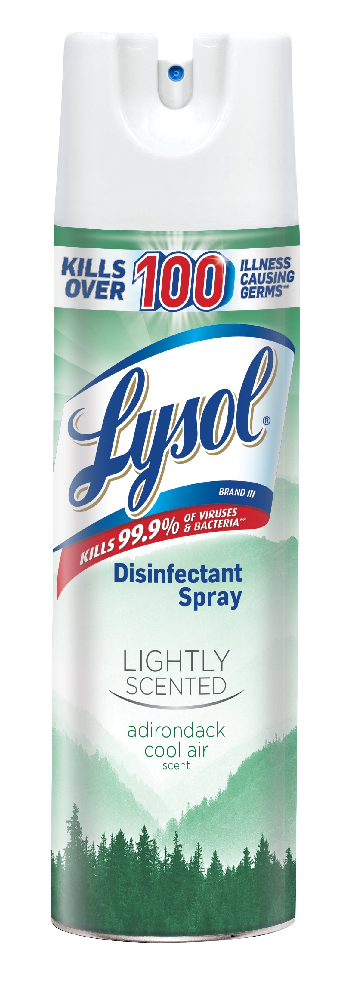Lysol Disinfectant Spray, Lightly Scented Adirondack Cool Air, 19oz