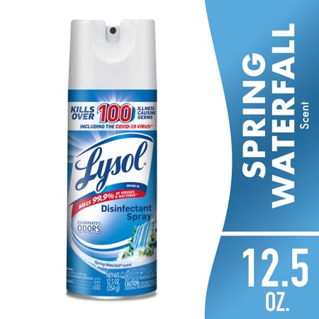 Lysol Disinfectant Spray, Sanitizing and Antibacterial Spray, Deodorizer, Spring Waterfall, 12.5 oz