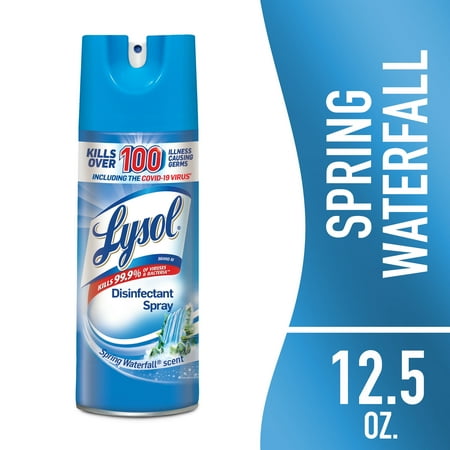 Lysol Disinfectant Spray, Sanitizing and Antibacterial Spray, Deodorizer, Spring Waterfall, 12.5 oz