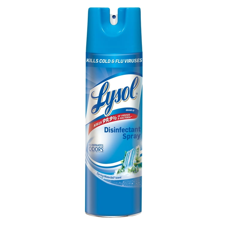 Lysol Disinfectant Spray Sanitizing And Antibacterial Spray For Disinfecting And Deodorizing Spring Waterfall 19 Fl Oz Packaging May Vary