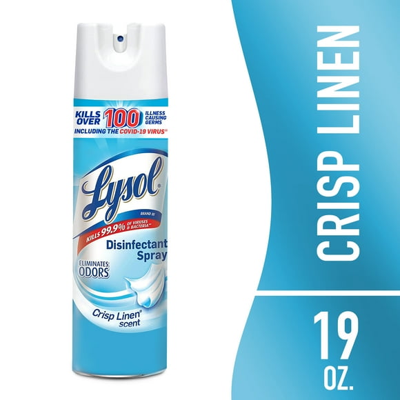 Lysol Disinfectant Sanitizing Antibacterial Spray for Disinfecting Deodorizing, Crisp Linen, 19 fl oz