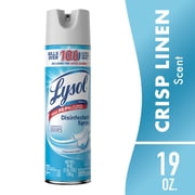Lysol Disinfectant Spray, Sanitizing and Antibacterial Spray, Deodorizer, Crisp Linen, 19 oz