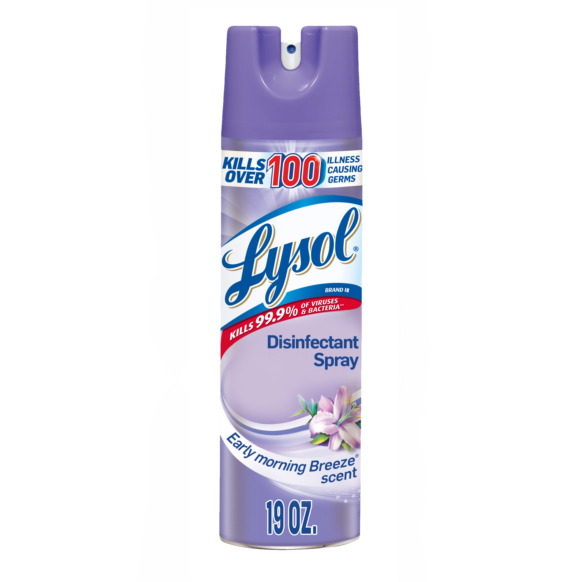 Lysol Disinfectant Spray, Sanitizing and Antibacterial Spray, For Disinfecting and Deodorizing, Early Morning Breeze, 19 Fl Oz - image 1 of 7