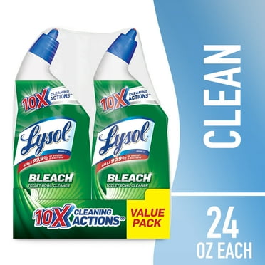 Lysol® Disinfectant Toilet Bowl Cleaner with Bleach, 24-oz., 2/Pack