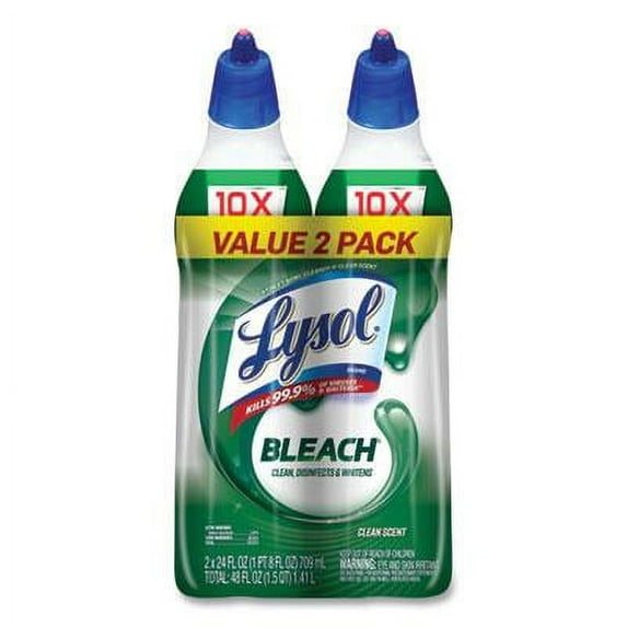 Lysol Disinfectant Toilet Bowl Cleaner with Bleach, 24 oz, 8/Carton (96085)