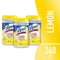 Lysol® Disinfectant Wipes Bundle, Multi-Surface Antibacterial Cleaning Wipes, Lemon and Lime  Blossom, 80 Count Each(Pack of 3)