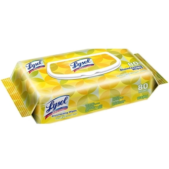 Lysol Disinfectant Wipes Flatpack Citrus 80Ct