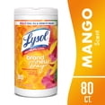 thumbnail image 1 of Lysol Disinfecting Wipes, All Purpose Cleaner, Multi Surface Antibacterial Cleaning Wipes, Cleaning Supplies, Mango & Hibiscus Scent, 80 Count, 1 of 11