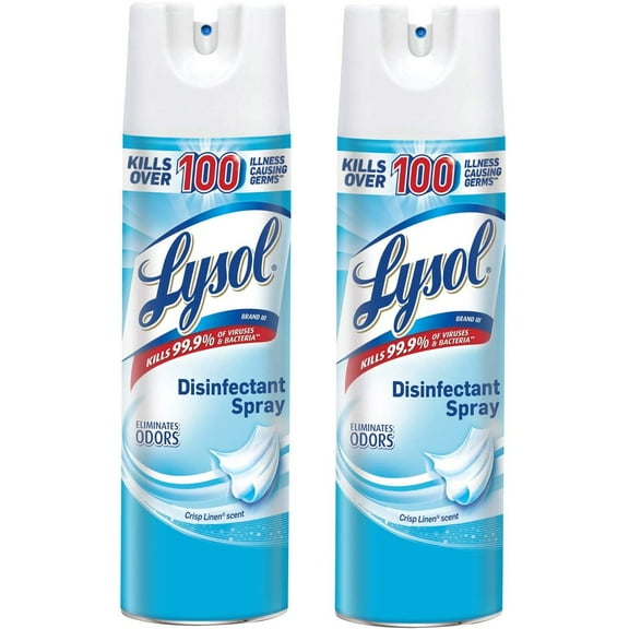 Lysol Disinfecting Spray, Crisp Linen, 19oz. (Pack of 2), Packaging May Vary