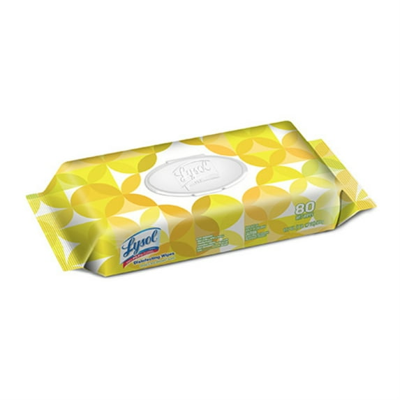 LYSOL 7 X 8 LEMON & LIME DISINFECTING WIPES-80CT, 6 FLAT yield
