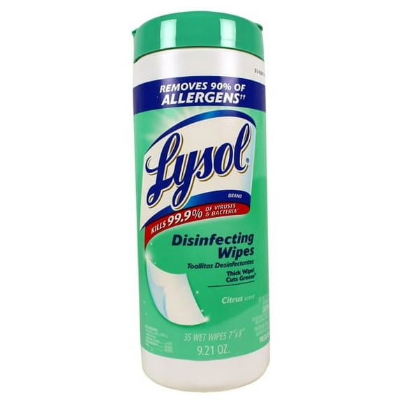 Lysol Disinfecting Wipes, Citrus - 9.21 oz - 35 wipes (Pack of 18)