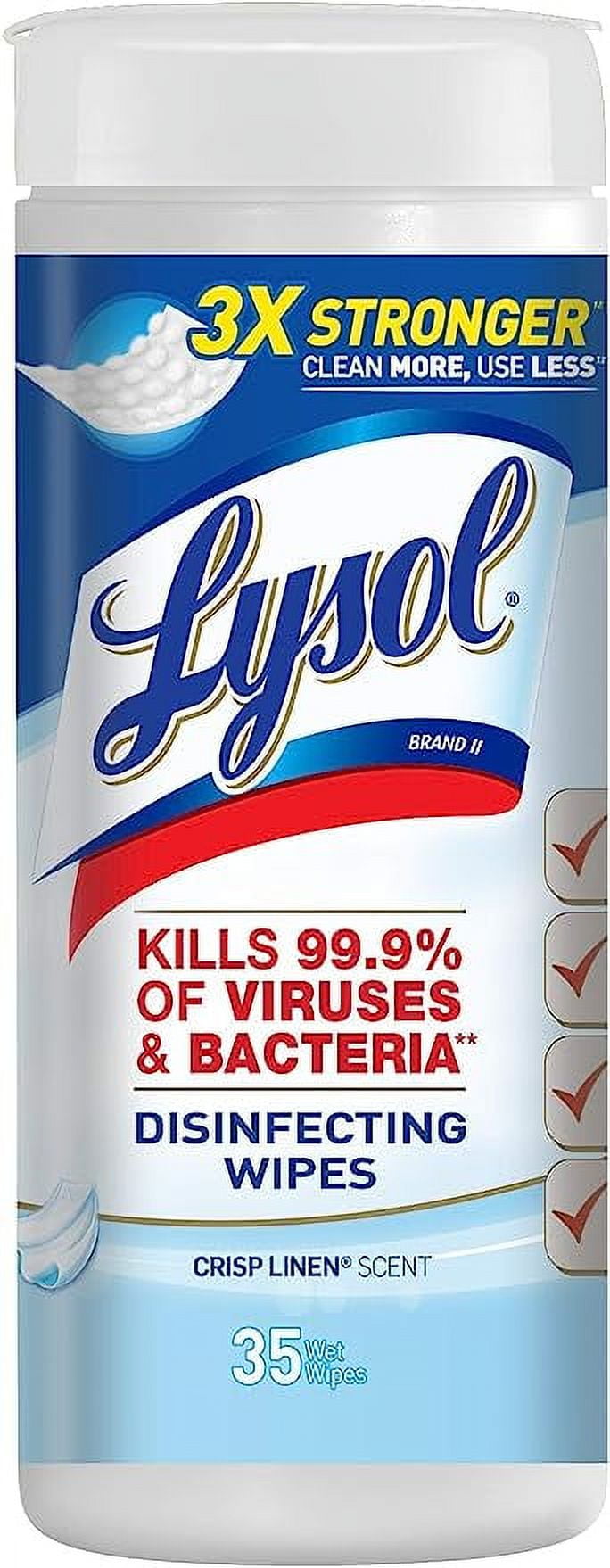 Lysol Disinfecting Wipes, Crisp Linen, 35 Ea, 6 Pack