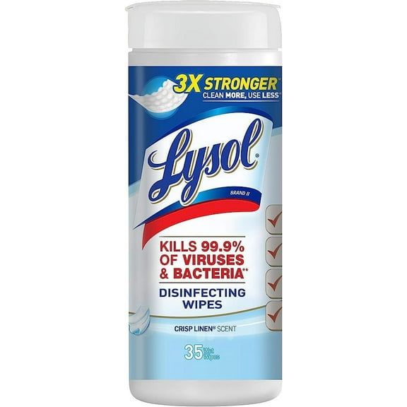 Lysol Disinfecting Wipes, Crisp Linen, 35 Ea, 6 Pack