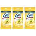 thumbnail image 1 of Lysol Disinfecting Wipes To-Go Pack, Lemon Scent, 15 Count (Pack of 3), 1 of 11