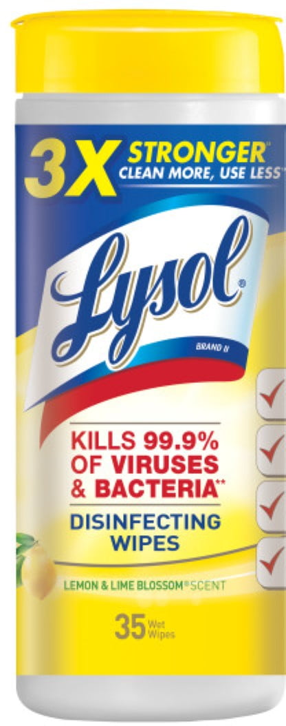Lysol Disinfecting Wipes, Lemon & Lime Blossom 35 ea (Pack of 6)