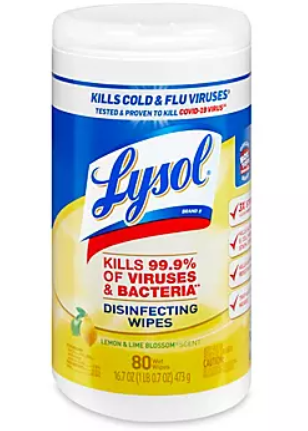 Lysol Disinfecting Wipes Lemon & Lime Blossom (Pack of 5)