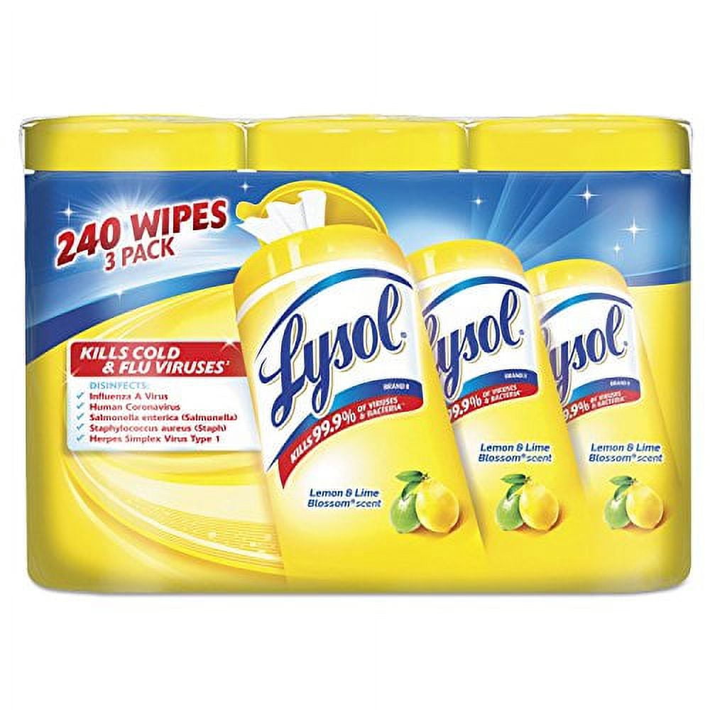 Lysol Disinfecting Wipes, Lemon & Lime Blossom (Pack of 6)