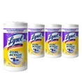 thumbnail image 1 of Lysol Dual Action Disinfectant Wipes, Multi-Surface Antibacterial Scrubbing Wipes, For Disinfecting and Cleaning, Citrus Scent, 75ct (Pack of 4), Packaging May Vary, 1 of 4