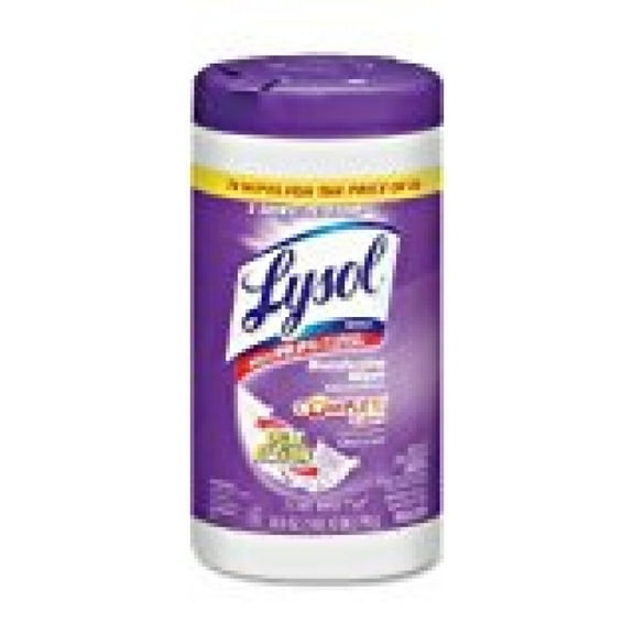 Lysol Dual Action Disinfecting Wipes Citrus 75ct Packaging May Vary (Pack of 2)