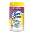 thumbnail image 1 of Lysol Dual Action Disinfecting Wipes w. Scrubbing Texture, 75ct (Pack of 2), 1 of 10