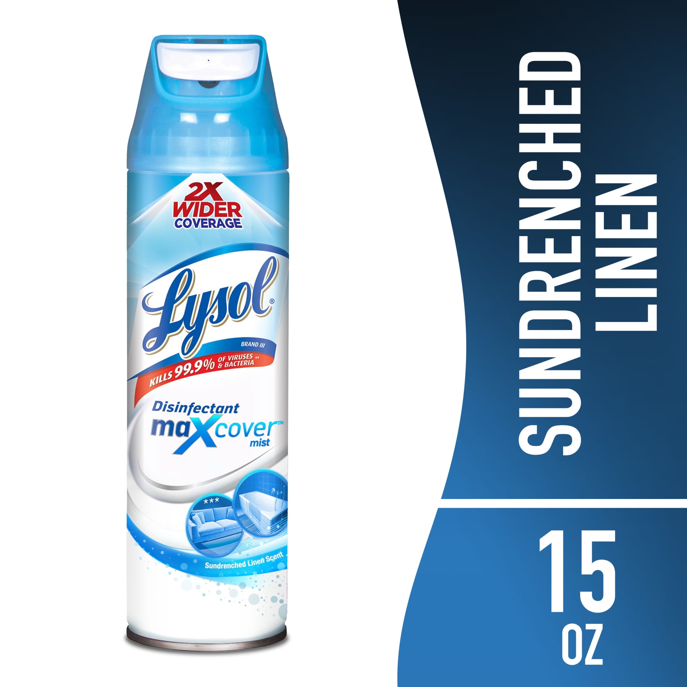 Lysol Fabric Disinfectant Spray, Sanitizing/Antibacterial Spray Disinfecting & Deodorizing Fabric, Sundrenched Linen 15 fl oz