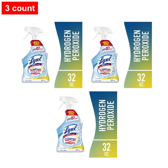 Lysol Hydrogen Peroxide All Purpose Cleaner Citrus Sparkle Zest 32 fl oz - 3 count