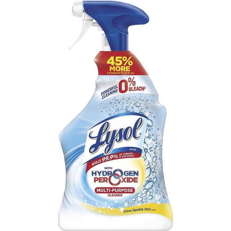 Lysol Hydrogen Peroxide Cleaner - Liquid - 32 fl oz (1 quart) - Citrus ScentSpray Bottle - 1 Each | Bundle of 2 Each