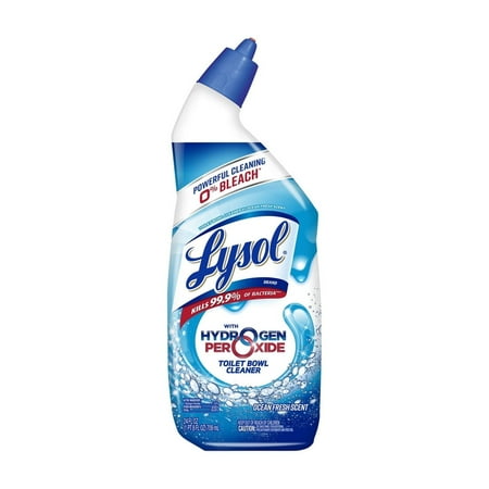 Lysol Hydrogen Peroxide Toilet Bowl Cleaner, Ocean Fresh Scent, 24 fl oz (Pack of 48)
