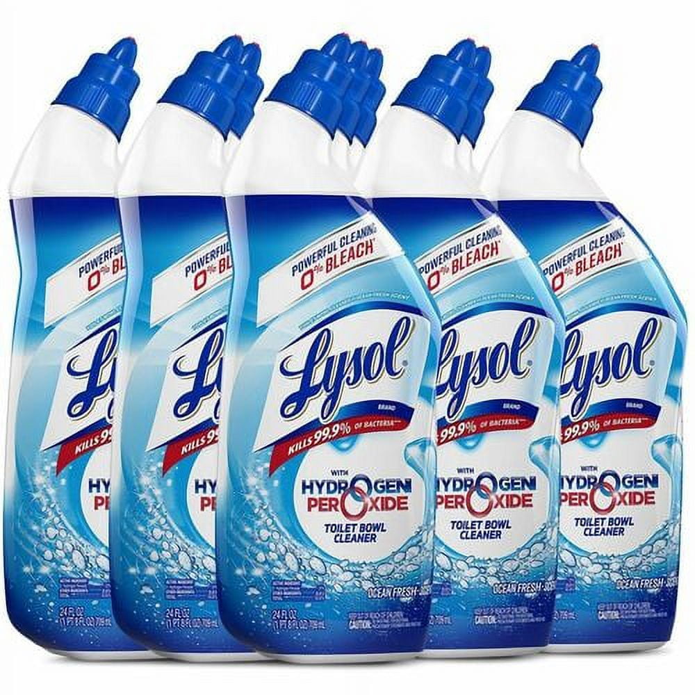 Lysol Hydrogen Peroxide Toilet Cleaner - 24 fl oz (0.8 quart) - Ocean Fresh Scent - 9 / Carton - Blue | Bundle of 2 Cartons